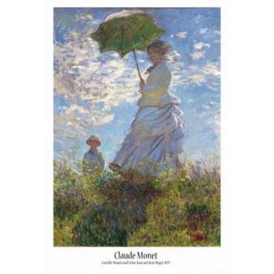 Claude Monet - A Woman With Umbrella Impressionism Poster Print (36x24in) #52141 4047253521414  173470821605